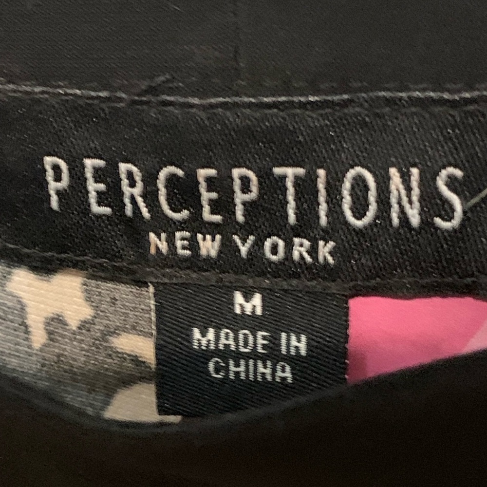 Perceptions. Black & Brown Checkaboard Pleated Dr… - image 2